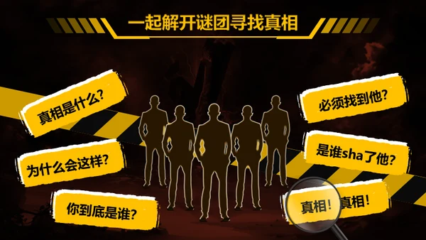 综艺风格剧本杀通用PPT模板