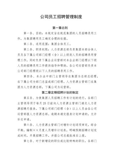 【国资国企】公司员工招聘管理制度.docx