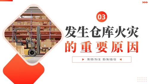橙红色商务风仓库消防安全培训PPT全国消防日