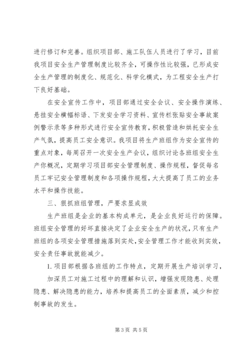 安全生产管理交流汇报材料 (2).docx