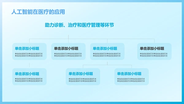 蓝色插画风医生医疗行业汇报通用PPT模板