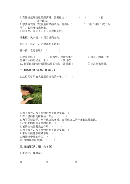 教科版科学一年级上册期末测试卷（必刷）.docx