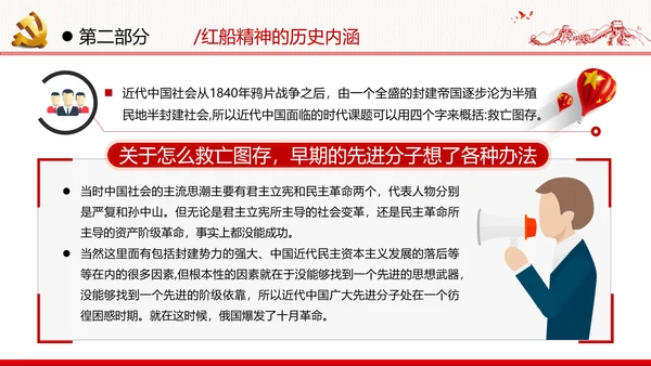 新时代弘扬学习红船精神党校党建党政党建党课支部团委学习模板