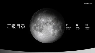 深色系简约图文汇报目录页