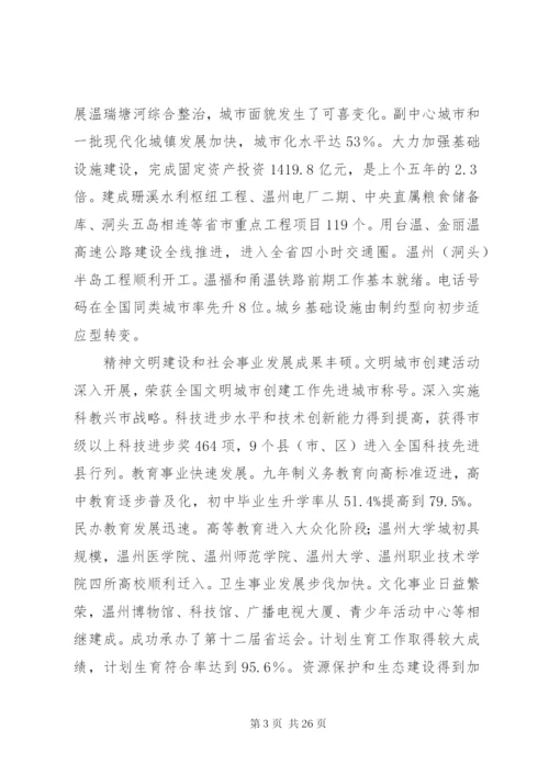 代市长刘奇作工作报告范文.docx