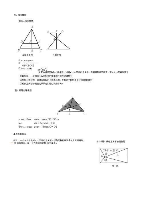 小学奥数之几何五大模型