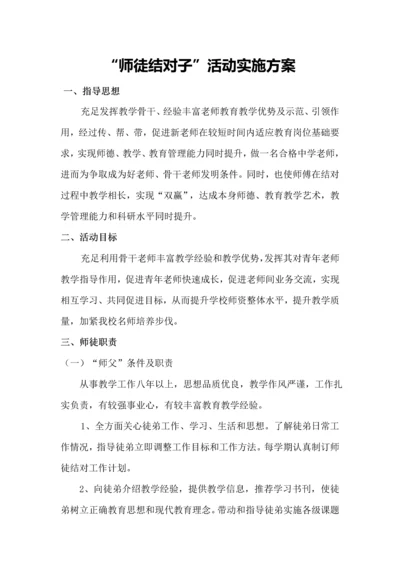 师徒结对子实施专业方案及活动记录.docx