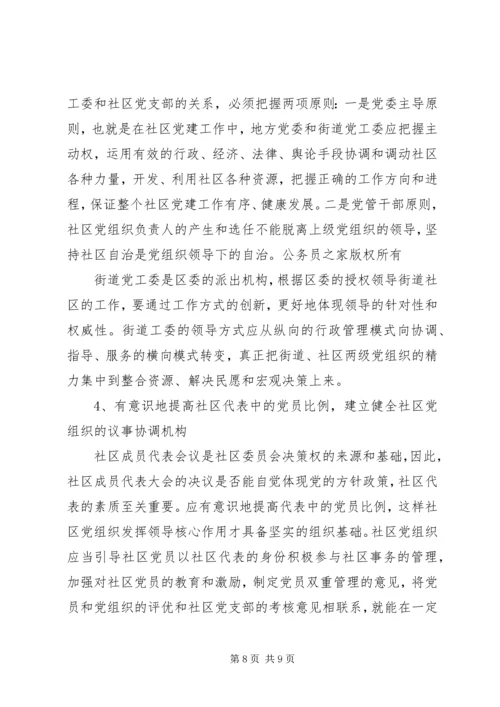 社区党组织作用发挥情况的调研报告 (2).docx