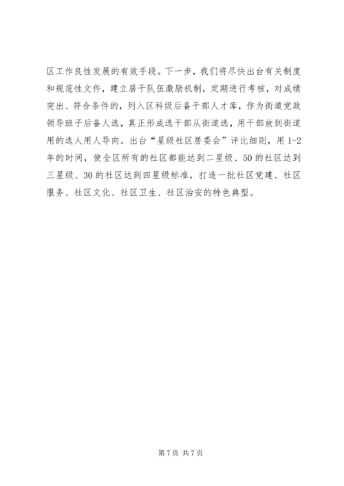 加强城市社区工作促进主XX县区经济社会可持续发展 (2).docx