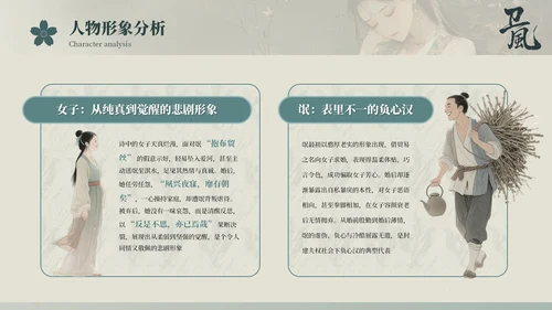 古风人教版高一语文《诗经·氓》课件ppt模板