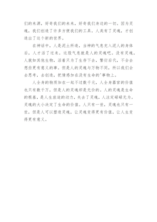 灵魂的价值议论文.docx