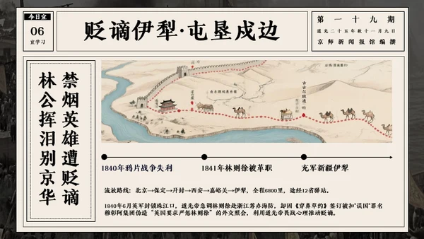 复古报纸风历史人物介绍林则徐
