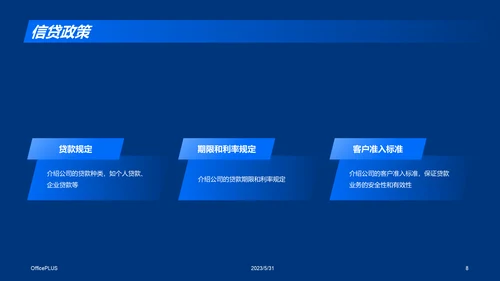 蓝色商务现代信贷风险评估研究报告PPT模板