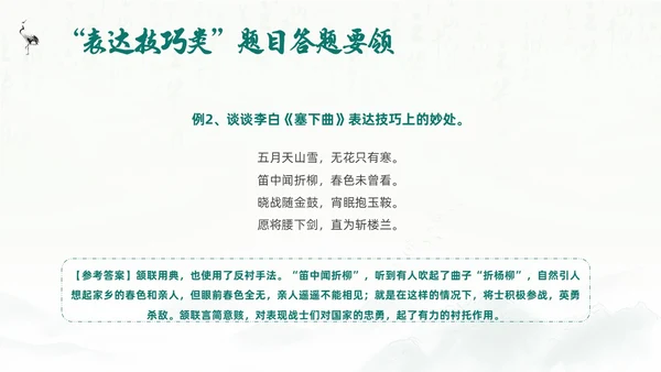 绿色水墨风语文高考诗歌鉴赏培训