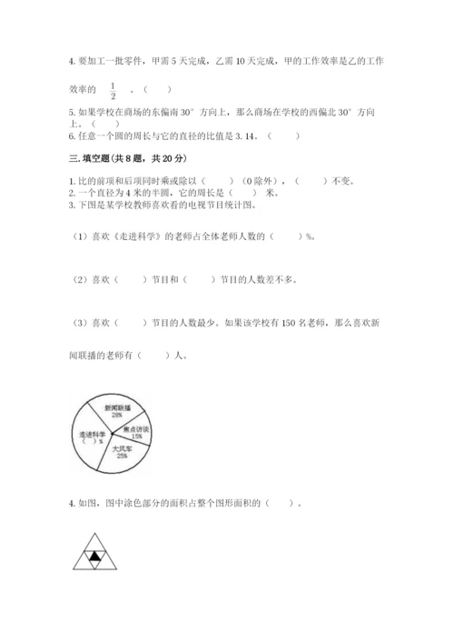 六年级上册数学期末测试卷附参考答案（达标题）.docx