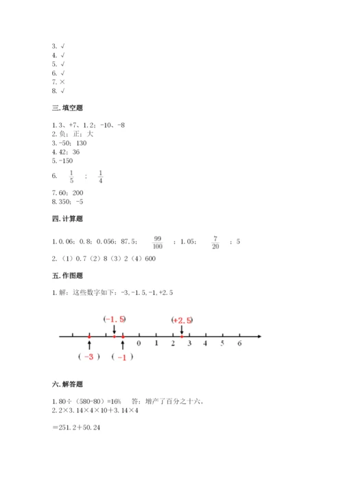 北师大版小学数学六年级下册期末检测试题带答案（培优）.docx