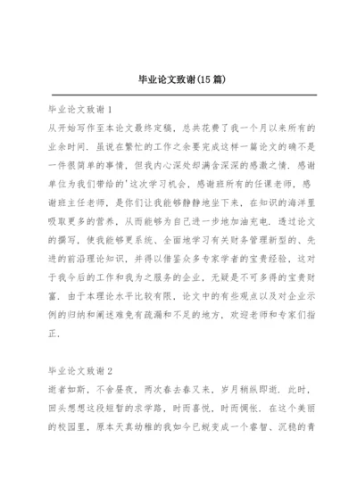 毕业论文致谢(15篇).docx