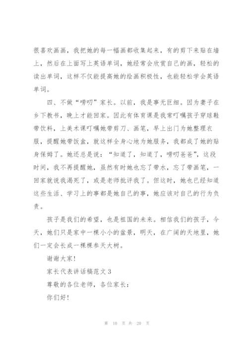 家长代表讲话稿范文五篇.docx