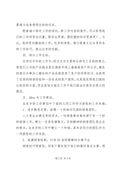 年终总结及下一年度计划.docx