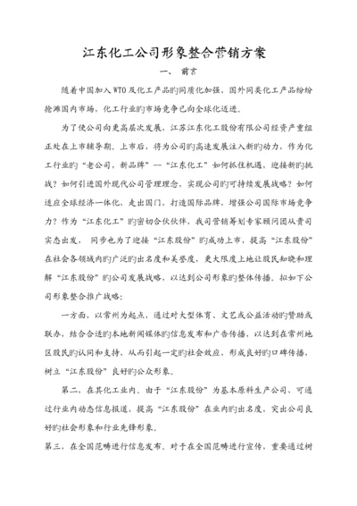 化工企业形象整合营销专题方案.docx