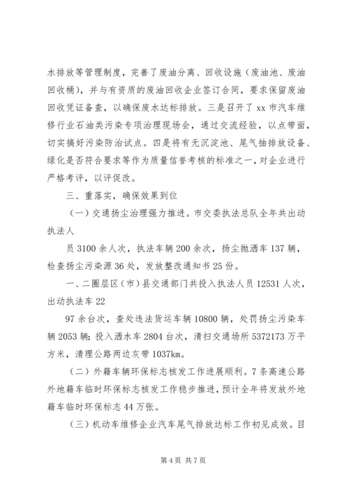 交通委员会交通系统大气环境综合整治工作总结.docx