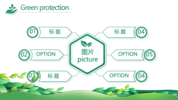 绿色清新环保节能工作总结汇报动态PPT