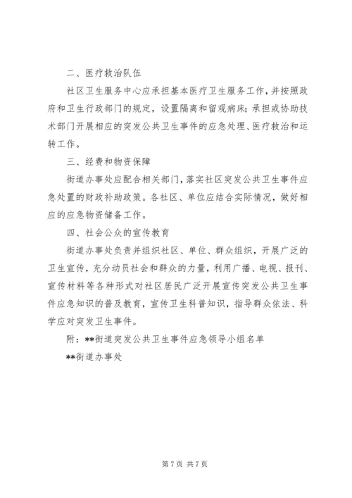 街道办事处突发公共卫生事件社区应急预案.docx