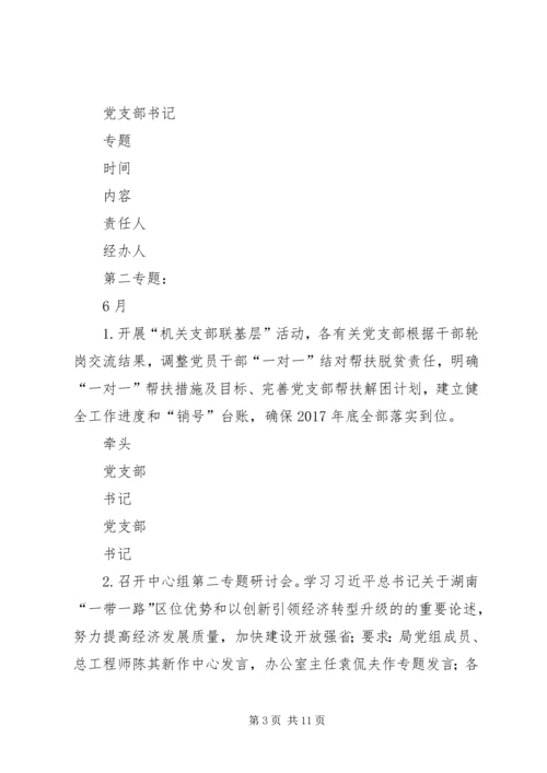 全局推进“两学一做”学习教育常态化制度化工作安排表.docx