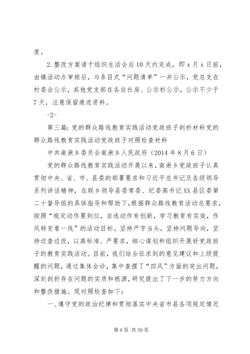 党的群众路线教育实践活动班子.docx