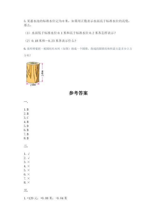 辽宁省【小升初】2023年小升初数学试卷（精选题）.docx