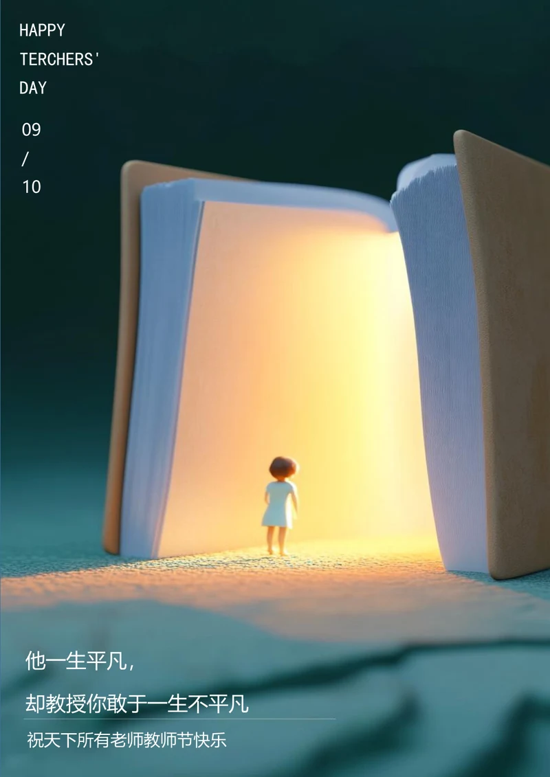 教师节简约海报