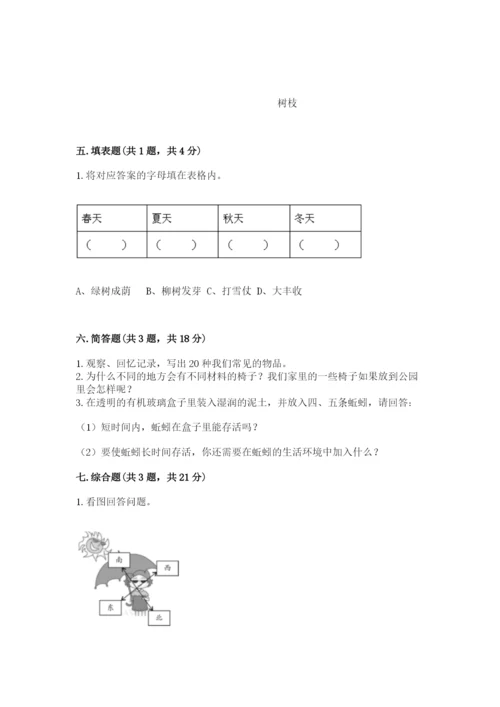 教科版二年级上册科学期末测试卷附完整答案【考点梳理】.docx