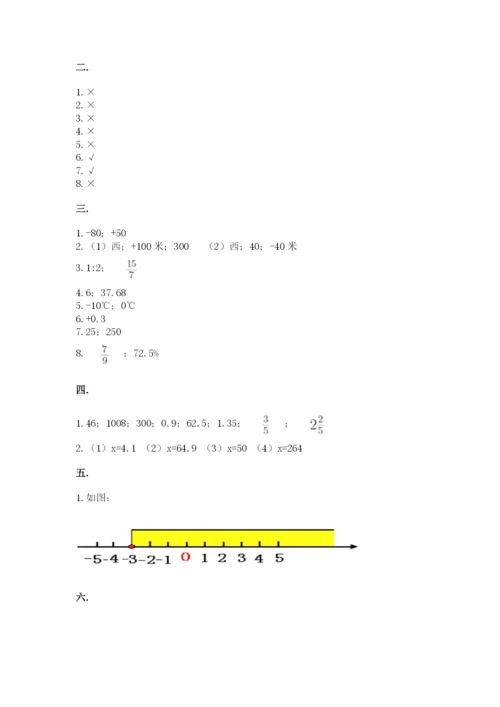 小学六年级升初中模拟试卷及完整答案（易错题）.docx