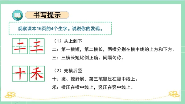 2023-2024学年统编版一年级语文上册第一单元（复习课件）