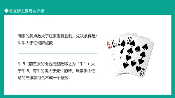 扑克牌主要玩法介绍掼蛋PPT模板