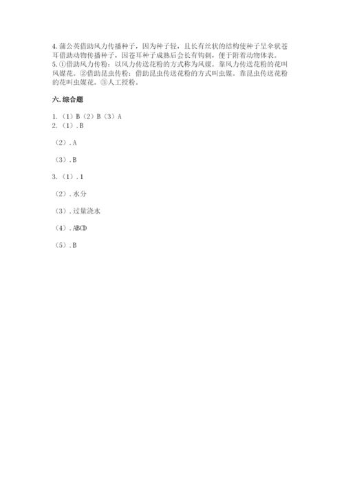 教科版四年级下册科学第一单元《植物的生长变化》测试卷【word】.docx
