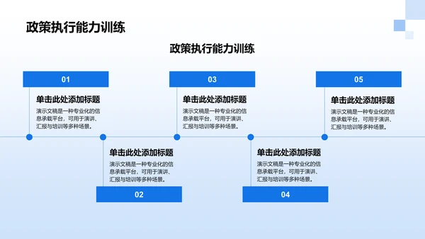 蓝色党政风政策解读培训课件PPT模板