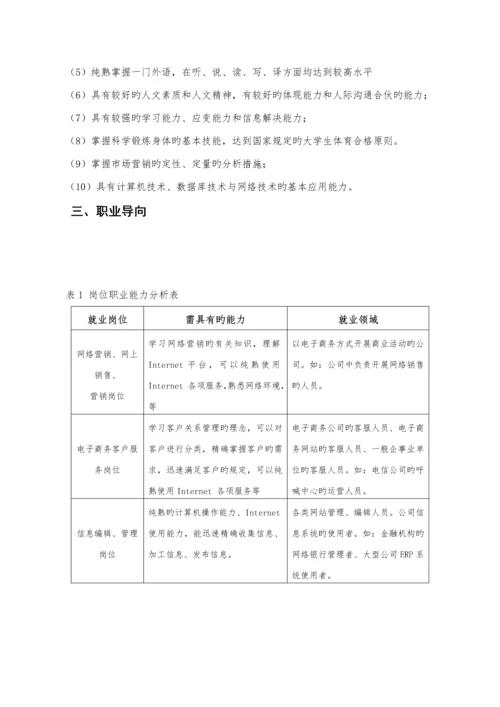 电子商务人才培养专题方案.docx