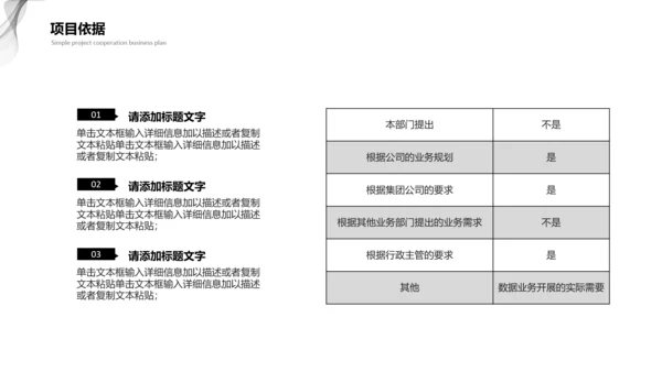 黑灰商业计划项目简介PPT模板