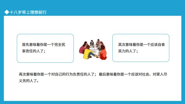 十八岁带上理想前行，相信美好未来通用PPT模板