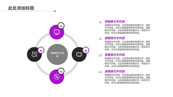 紫色扁平风简约职场工作总结汇报PPT模板