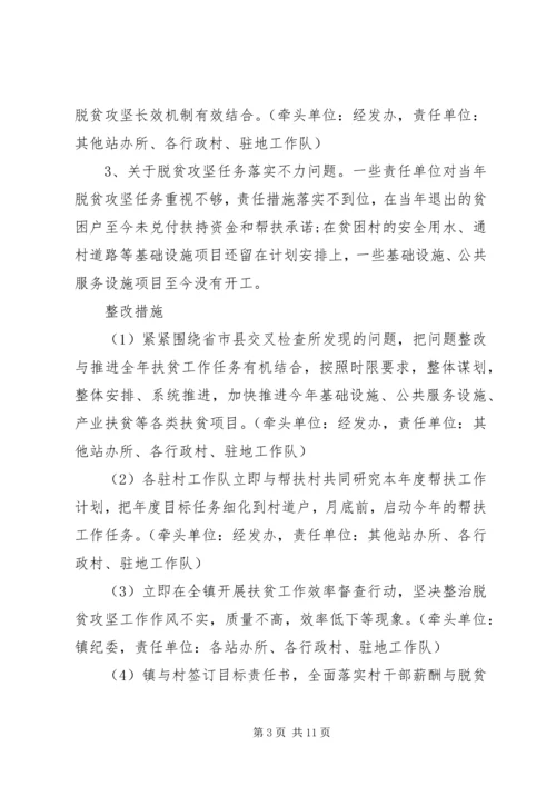 乡镇脱贫攻坚全省交叉检查反馈问题整改方案.docx