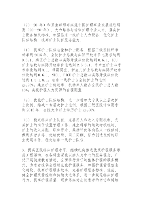 医院护理事业发展规划.docx