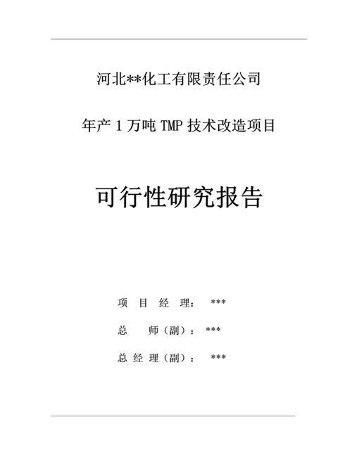 年产1万吨TMP技术改造项目可行性研究报告.docx