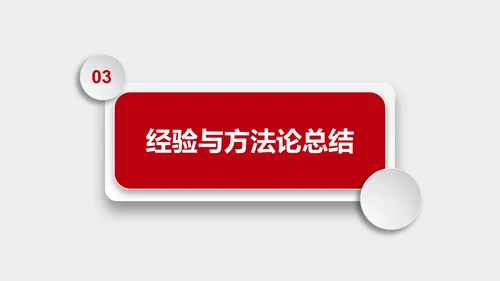 红色微立体工作总结PPT模板