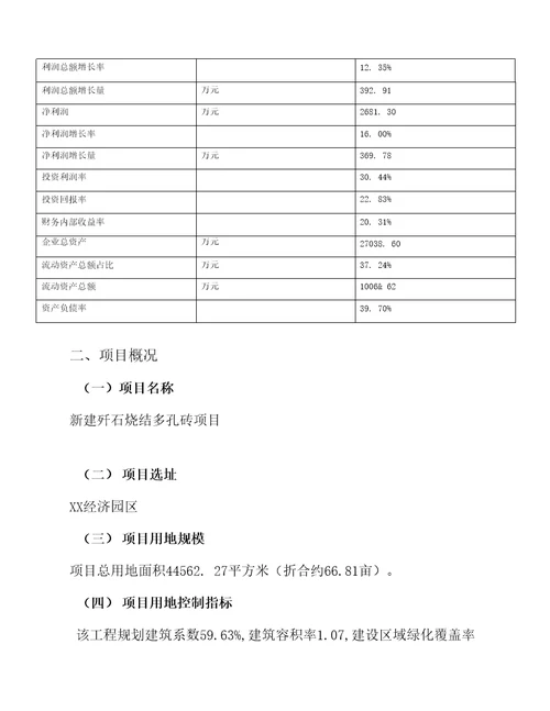 新建砰石烧结多孔砖项目投资建设研究分析