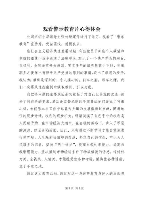 观看警示教育片心得体会 (19).docx