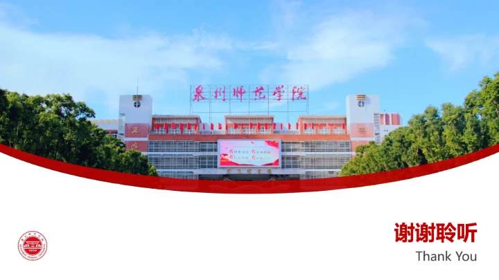 泉州师范学院课题学术汇报毕业论文答辩通用PPT模板