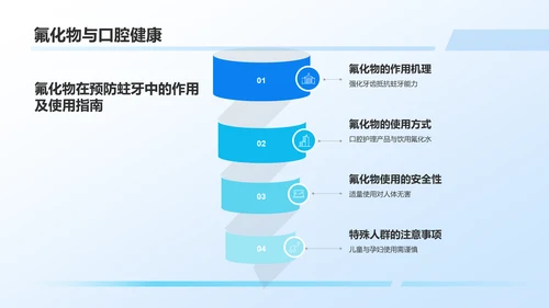 蓝色3D风口腔健康科普PPT模板