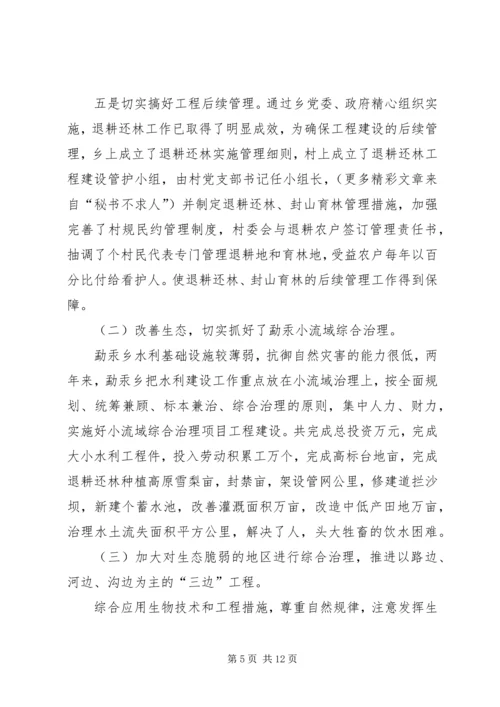 乡青山绿水工程实施情况汇报.docx